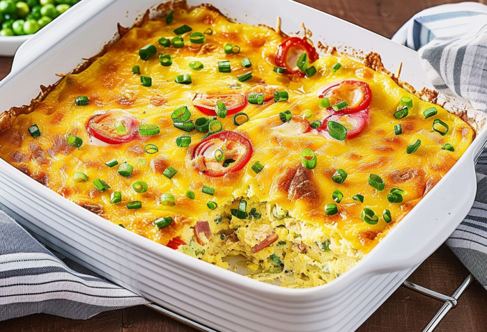Omelete de forno com carne e pimentão com sobras do final de semana