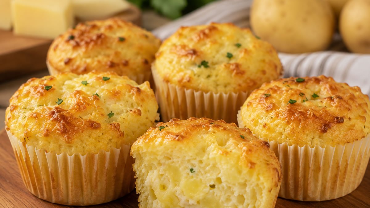 Cupcake de batata com queijo