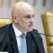 Ministro Alexandre de Moraes durante sessão no Supremo Tribunal Federal