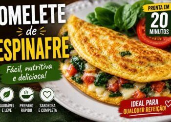 Omelete de espinafre deliciosa
