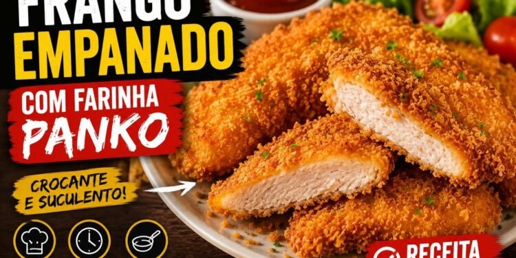 Frango empanado crocante
