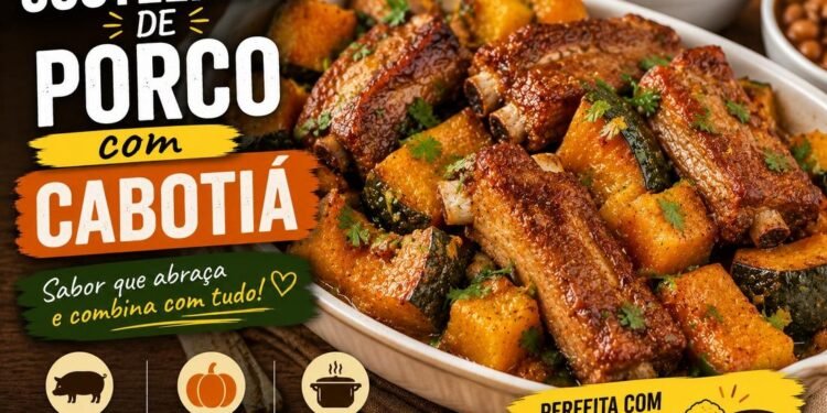 Costelinha de porco com cabotiá