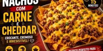 Nachos com carne