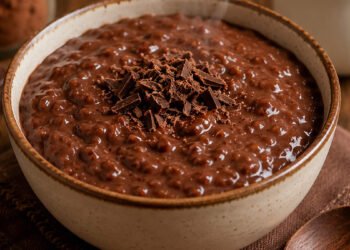 mingau de chocolate