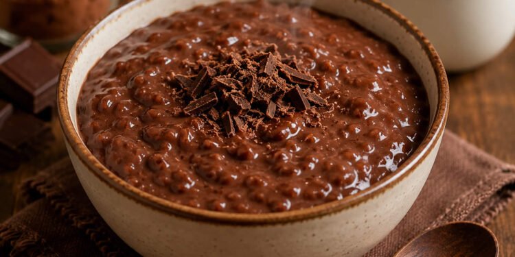 mingau de chocolate