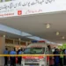 Imagem do incêndio no hospital em Islamabad