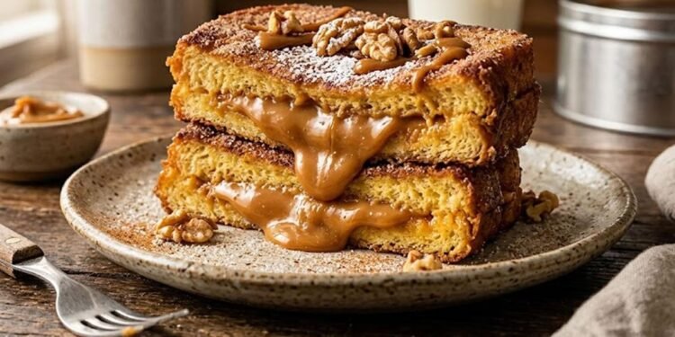 Rabanadas recheadas com doce de leite crocantes e cremosas