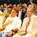 Candidato Flávio Bolsonaro durante reunião em São Paulo