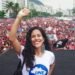 Presidente da UNE, Bianca Borges, em entrevista sobre mobilização estudantil.