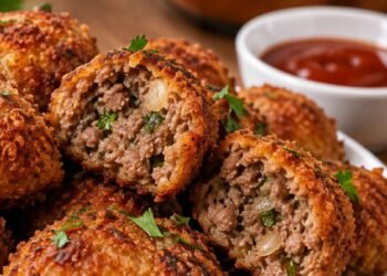 Bolinhos de carne moída crocantes