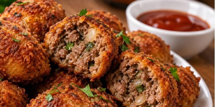 Bolinhos de carne moída crocantes